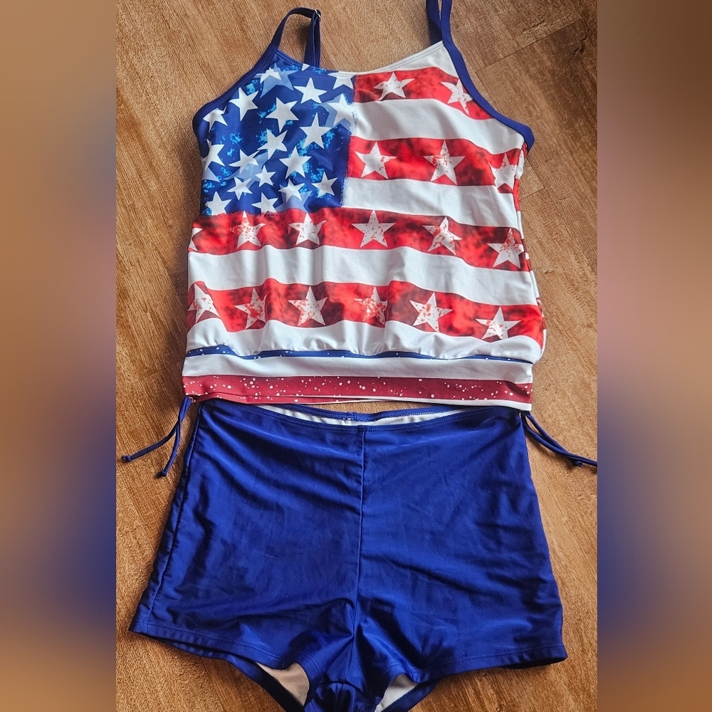 American Flag Tankini Set